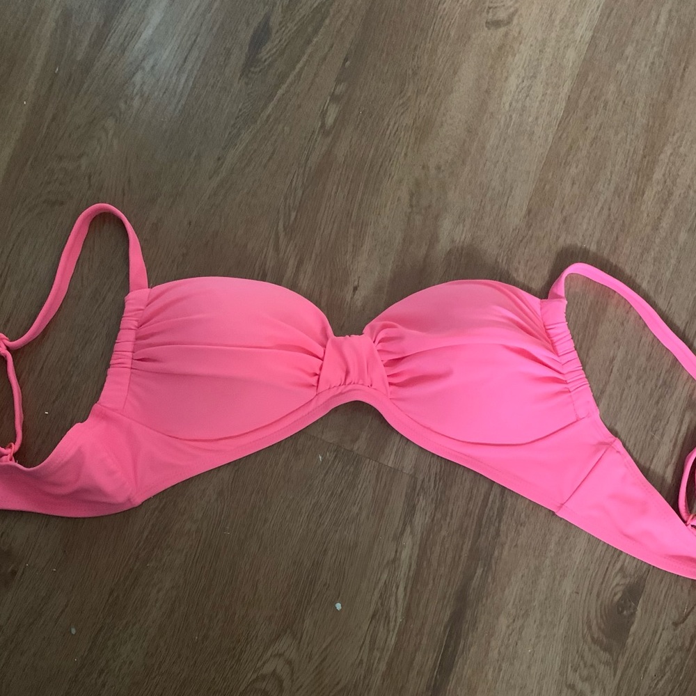 Padded pink cup bikini top